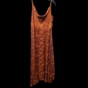 Lulu's Rust Floral Maxi Skirt